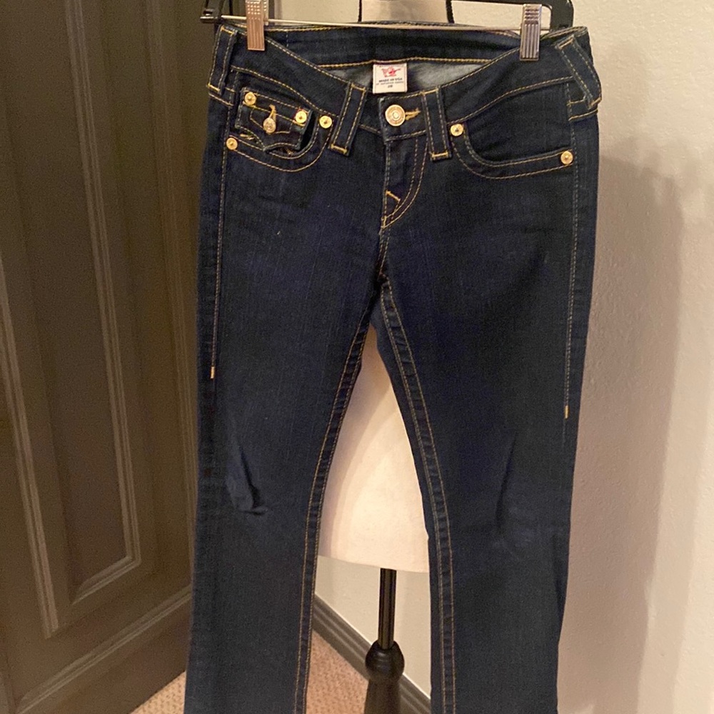 True religion, denim jeans excellent condition, gold detail the pockets